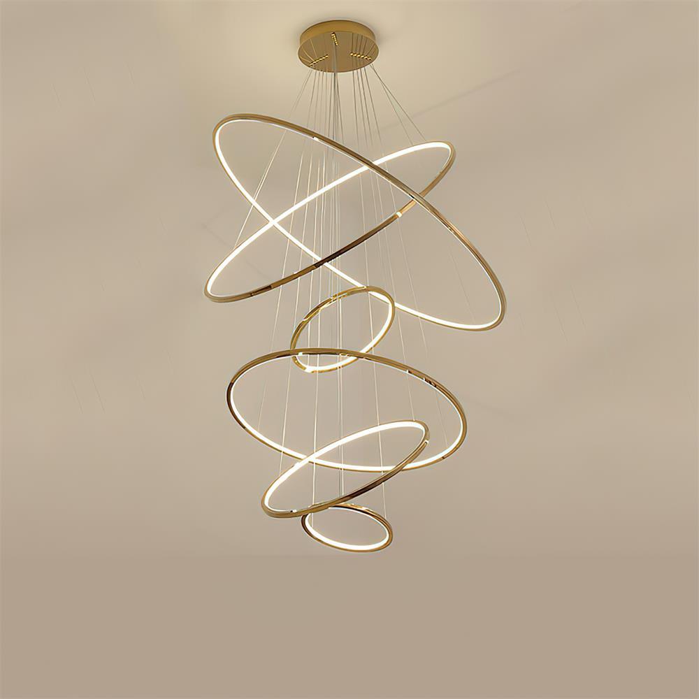 Gold Rings Chandelier