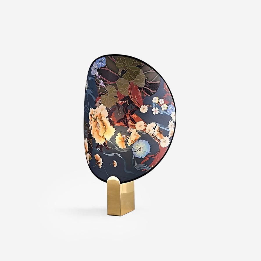Gothic Ravens Flowers Table Lamp