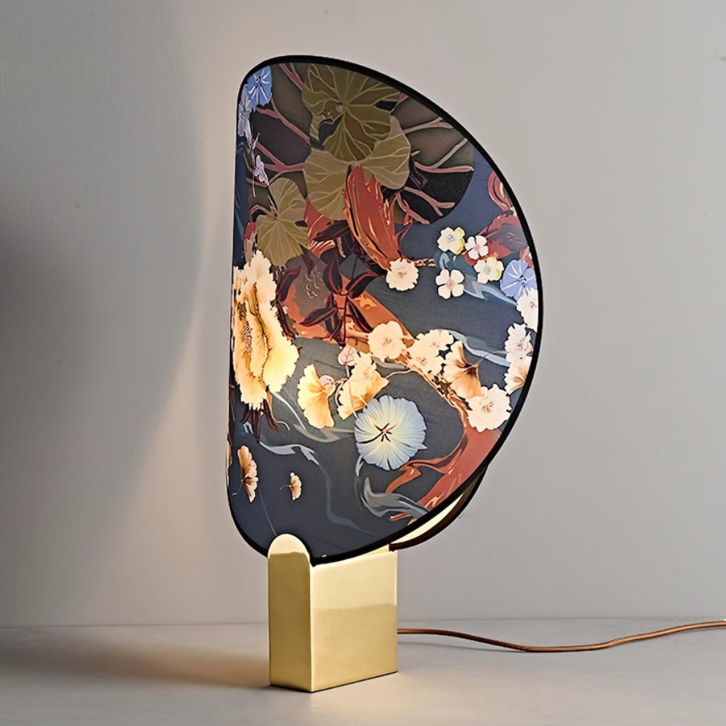 Gothic Ravens Flowers Table Lamp