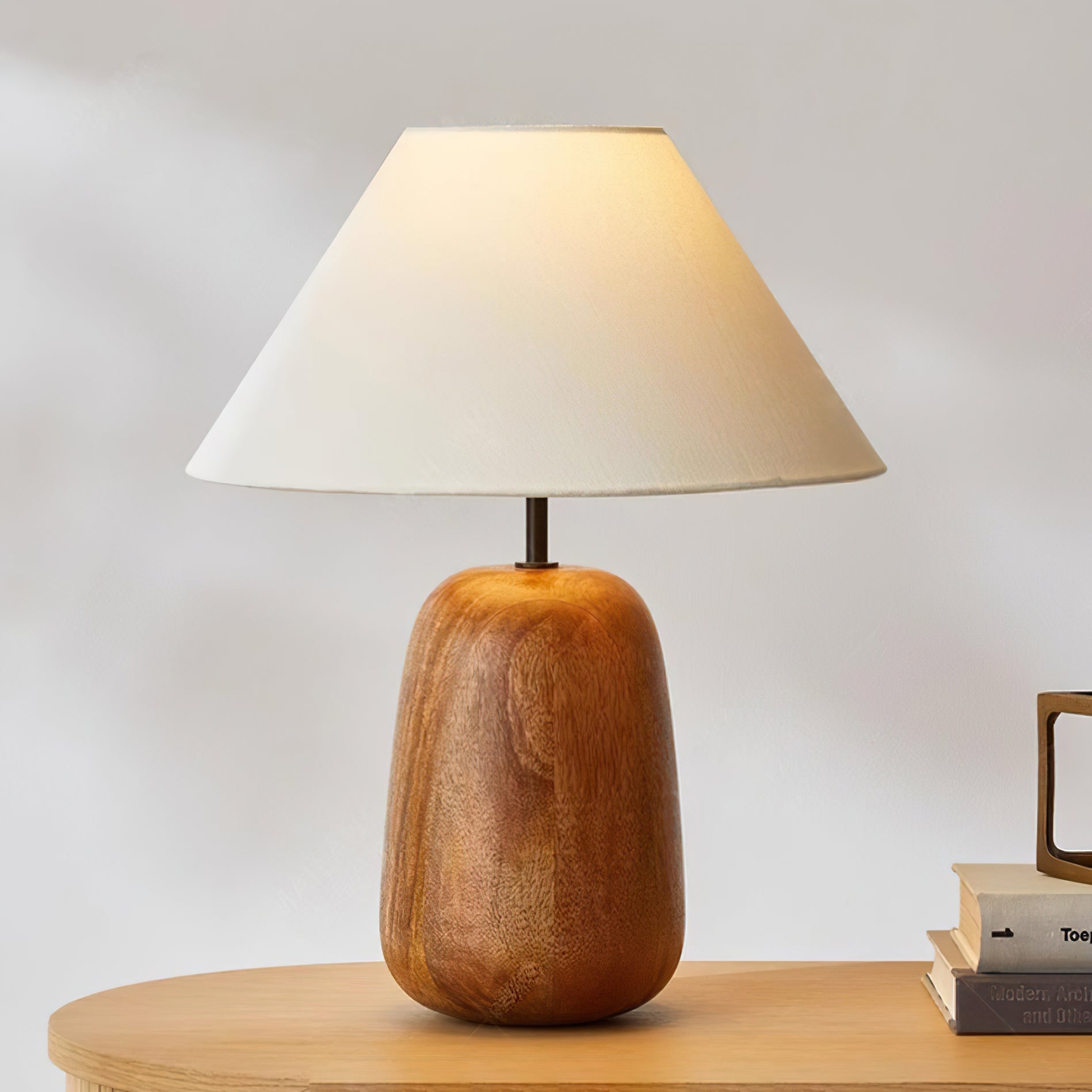 Groove Wood Table Lamp