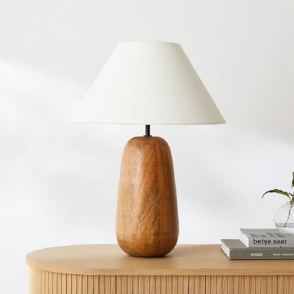 Groove Wood Table Lamp