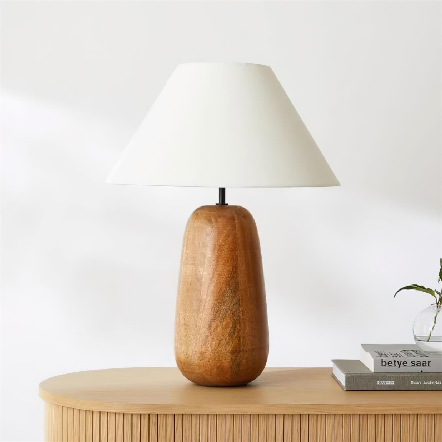 Groove Wood Table Lamp