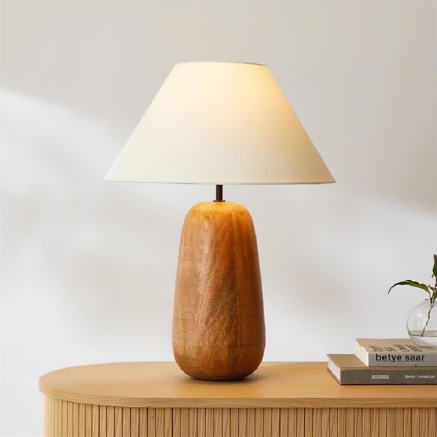 Groove Wood Table Lamp
