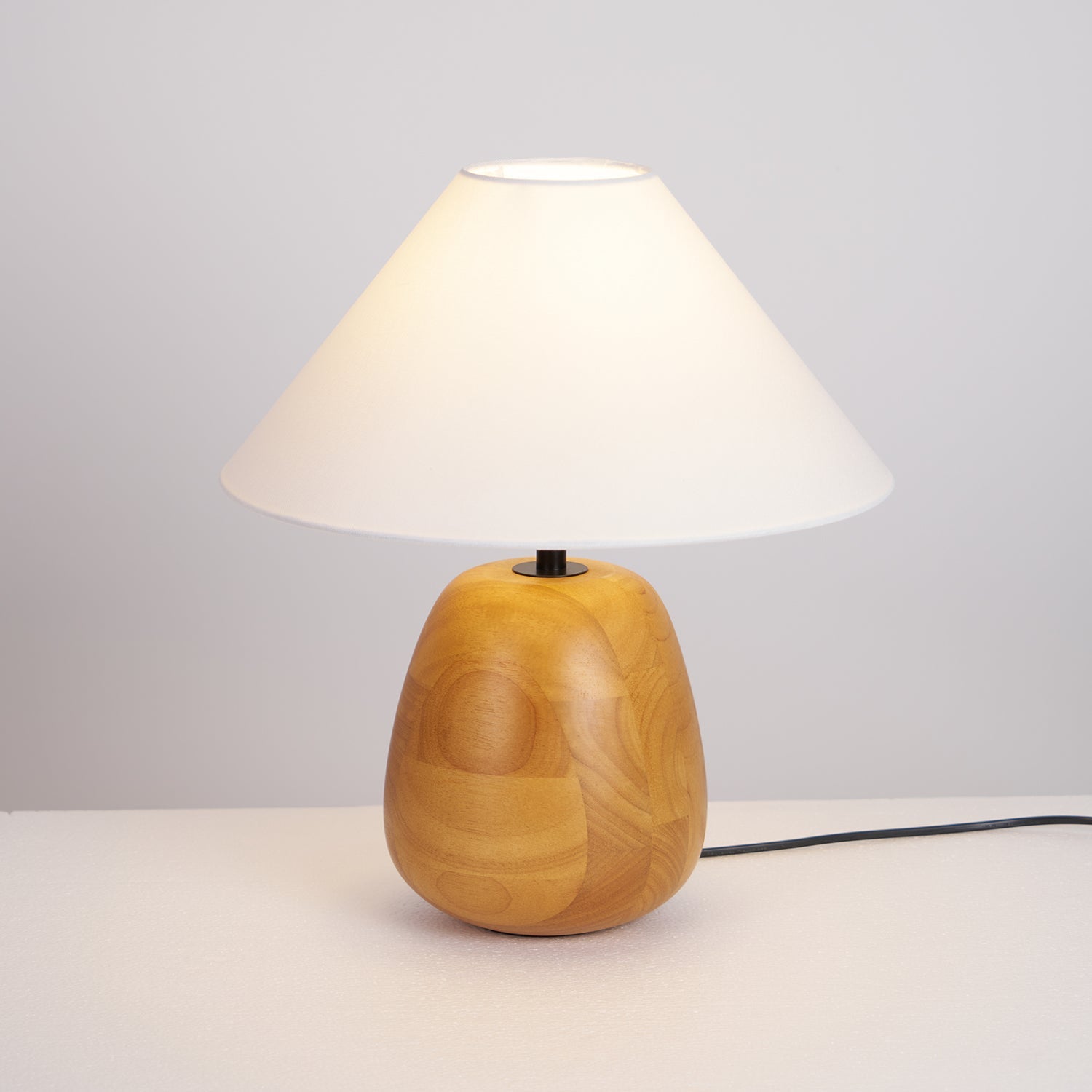 Groove Wood Table Lamp