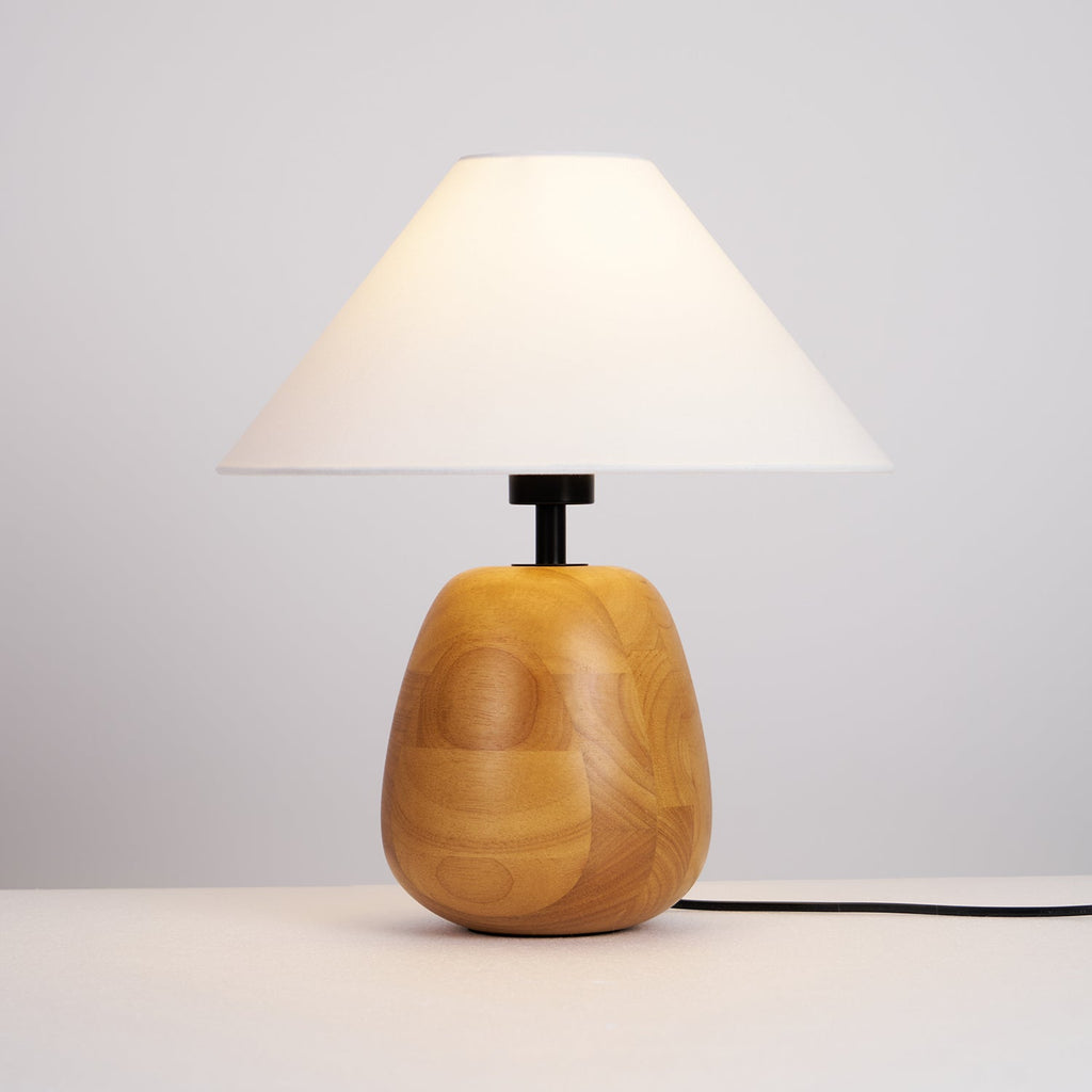 Groove Wood Table Lamp