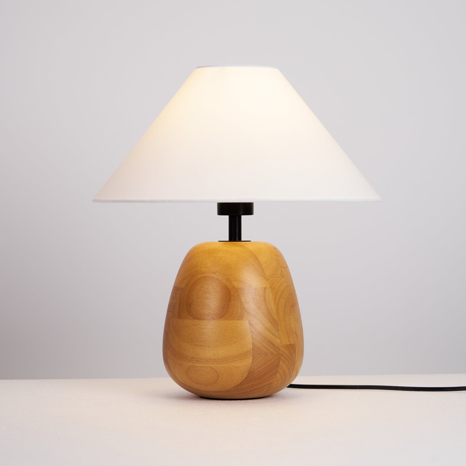 Groove Wood Table Lamp