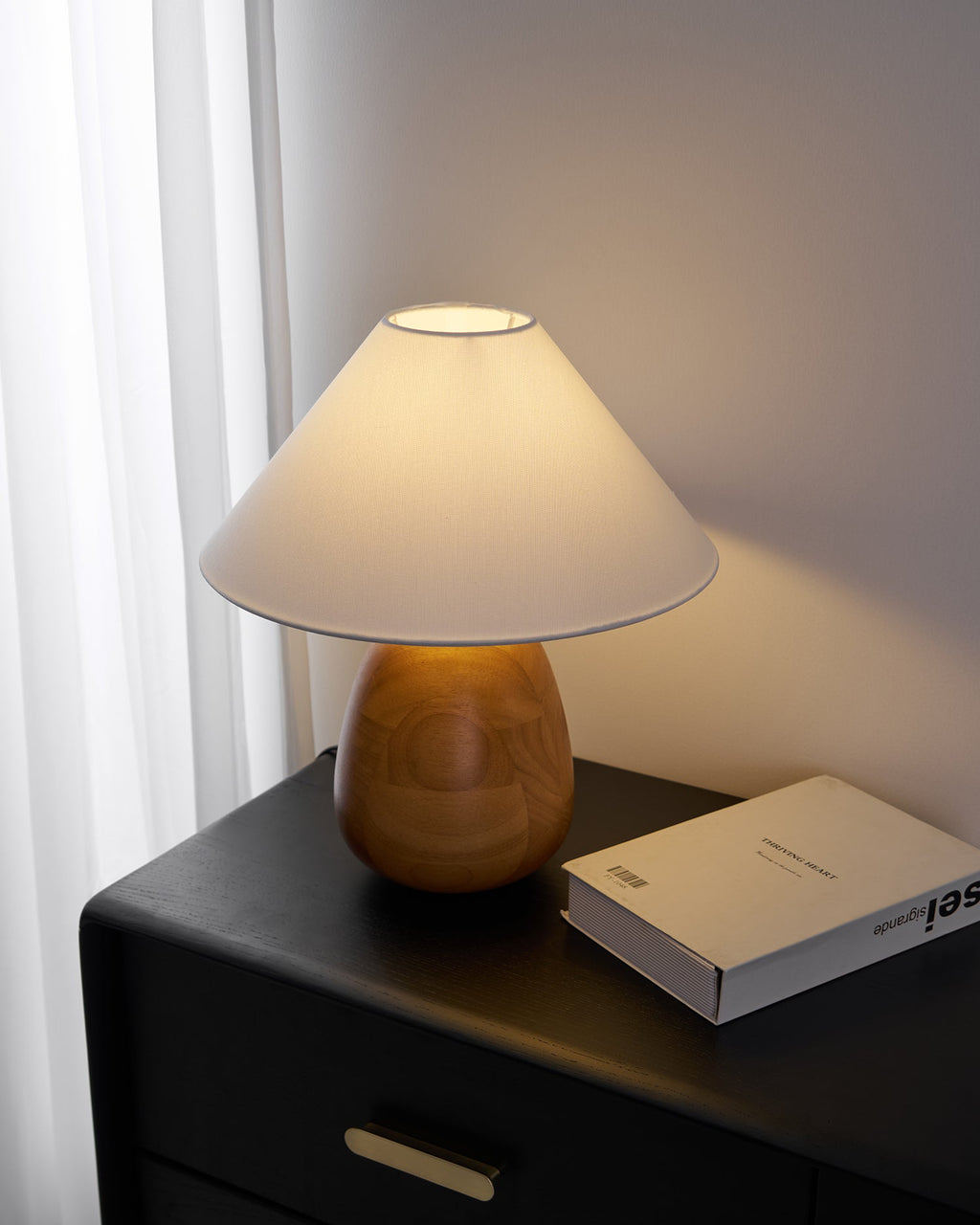 Groove Wood Table Lamp
