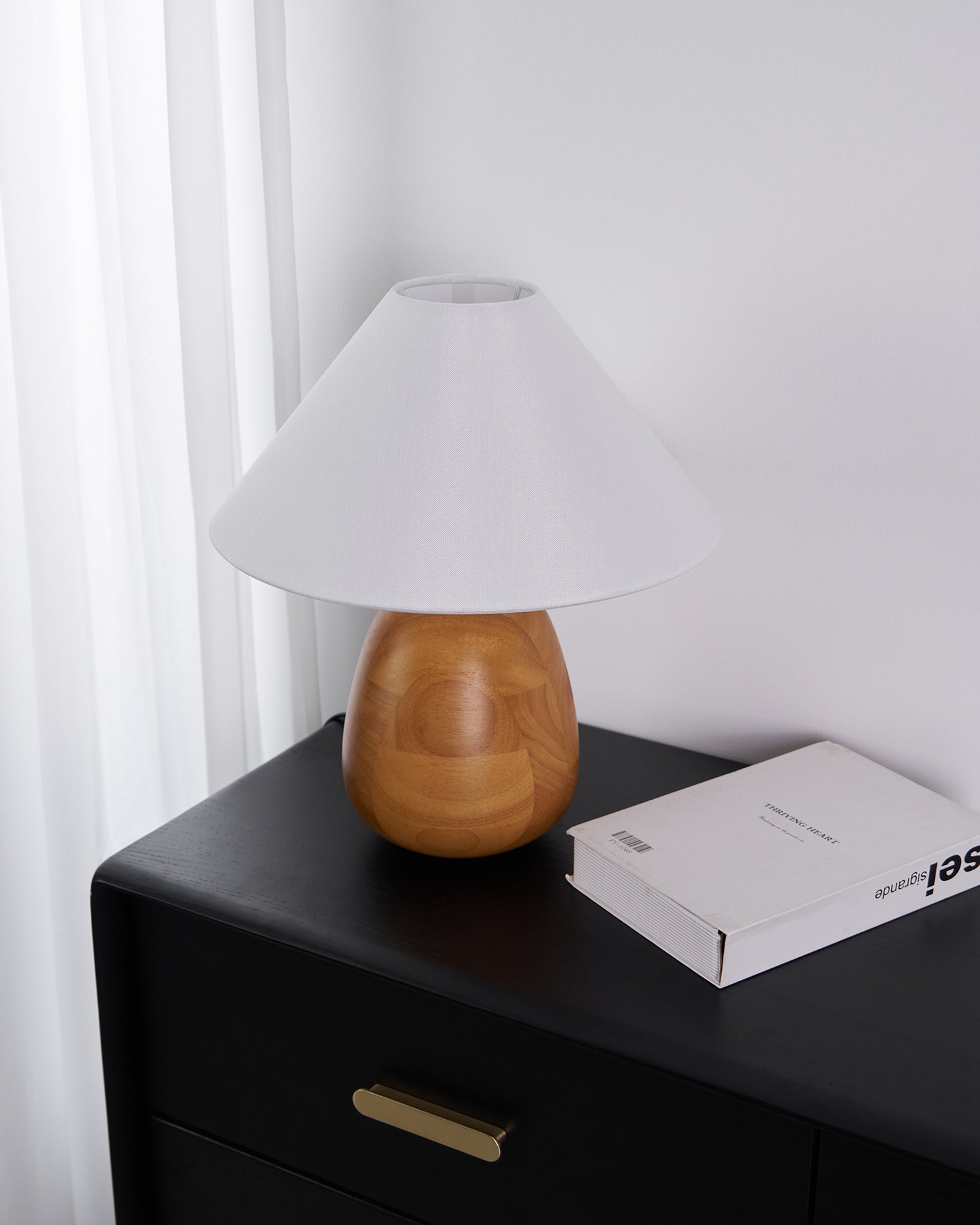 Groove Wood Table Lamp