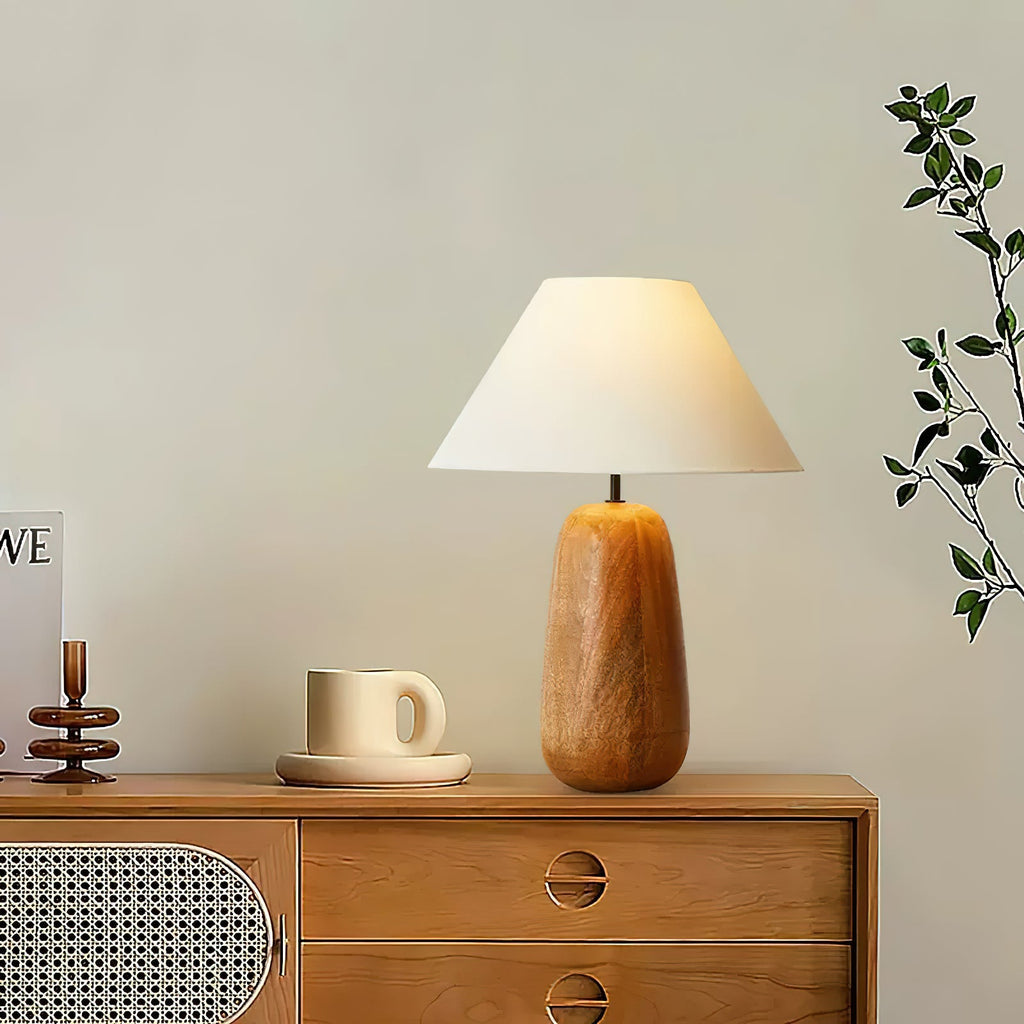 Groove Wood Table Lamp