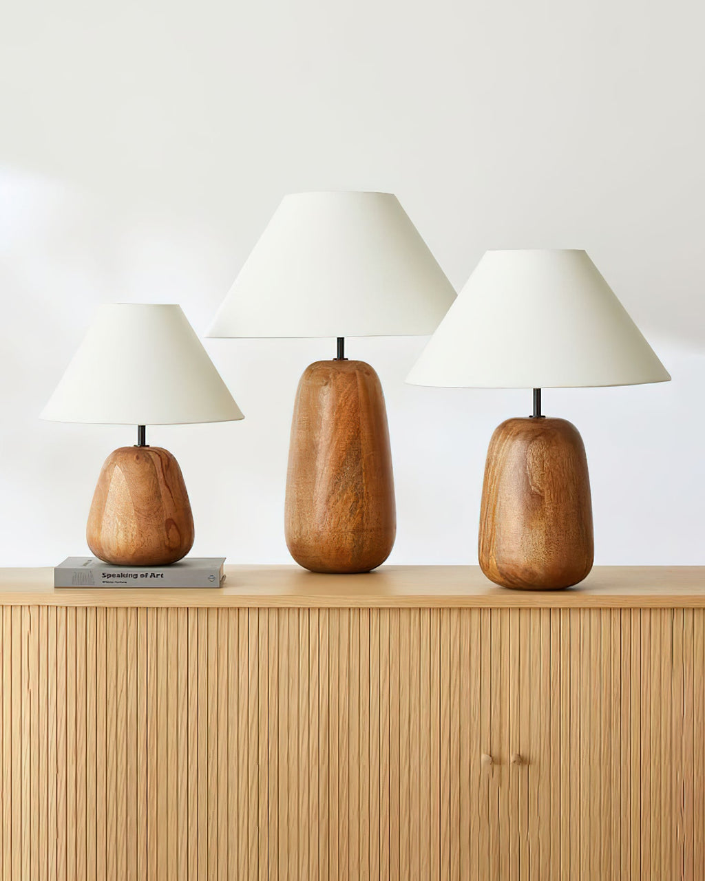 Groove Wood Table Lamp