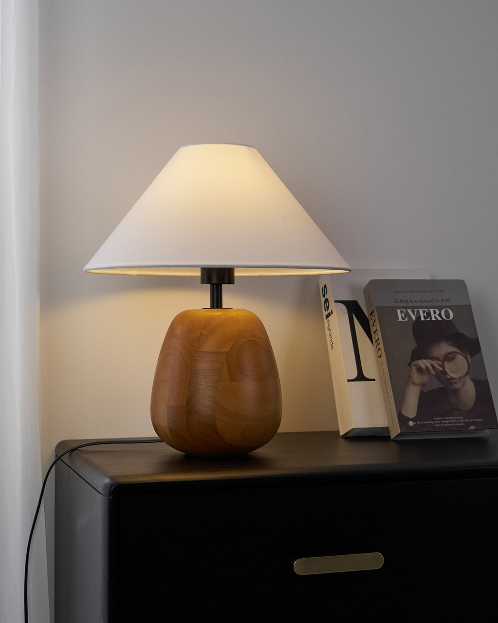 Groove Wood Table Lamp