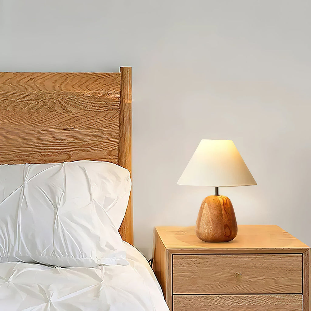 Groove Wood Table Lamp