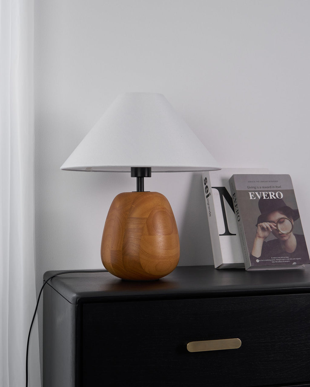 Groove Wood Table Lamp