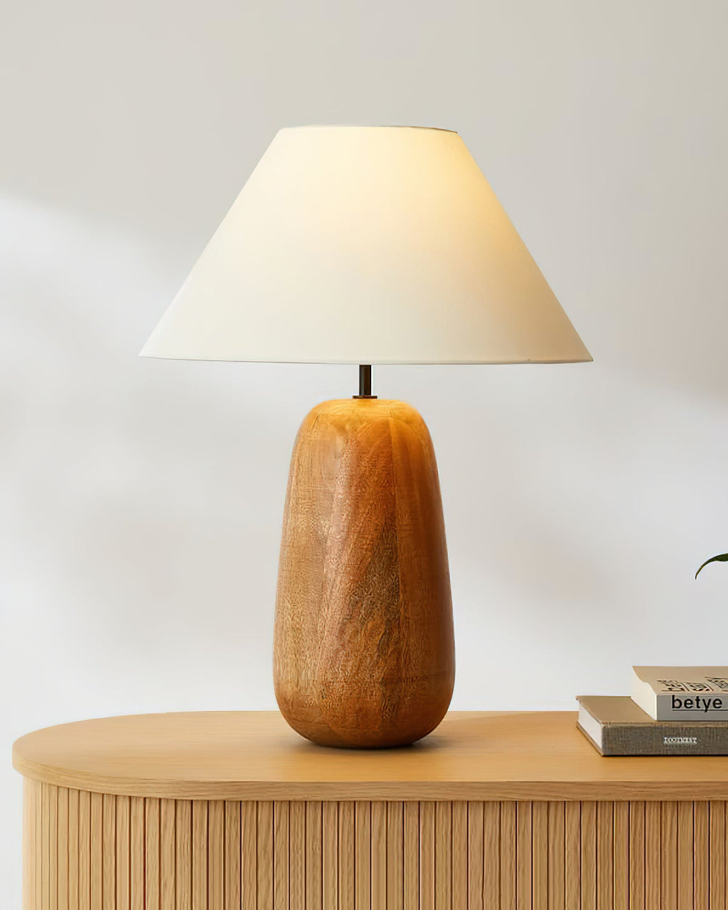 Groove Wood Table Lamp