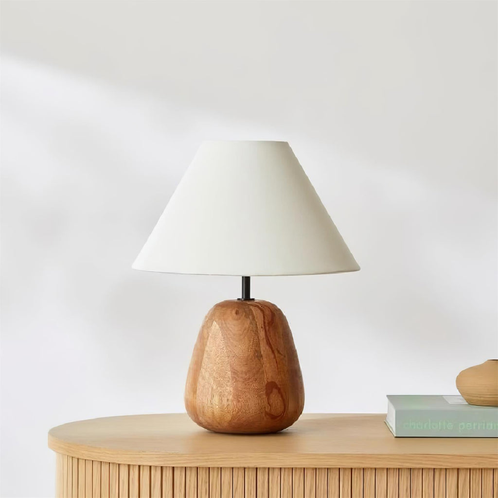 Groove Wood Table Lamp