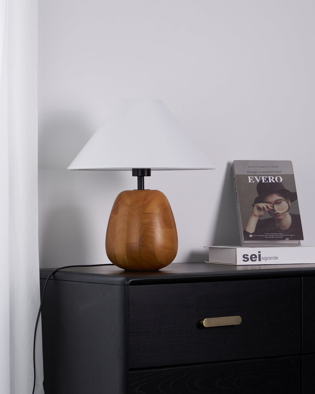 Groove Wood Table Lamp