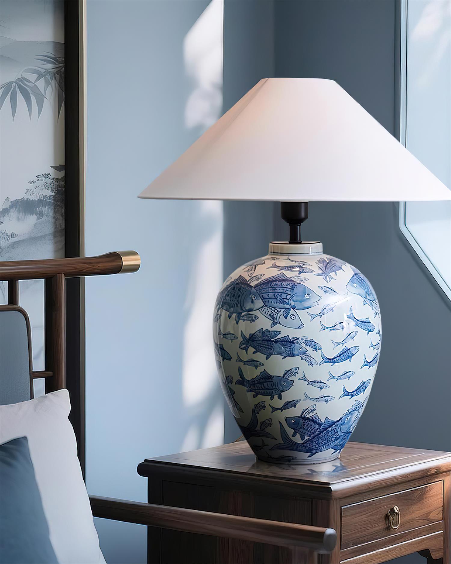 Hamlet Blue Table Lamp