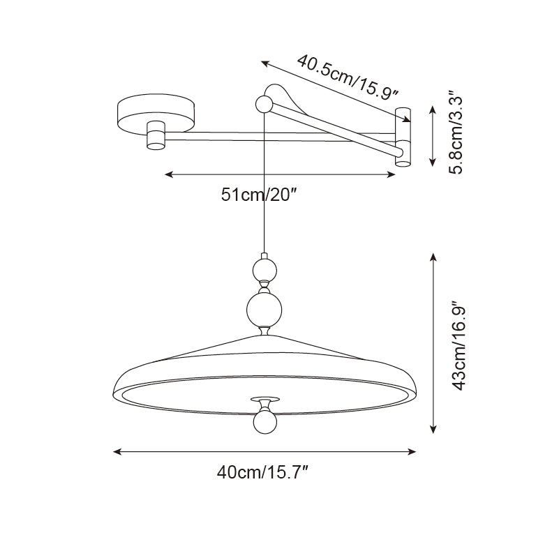 Hover Swing Arm Pendant Lamp