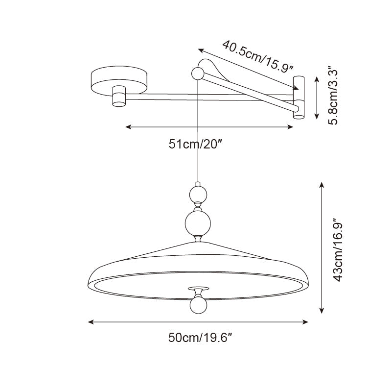 Hover Swing Arm Pendant Lamp