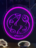Pisces Zodiac Sign 3D Relief Neon Light - Handcrafted Astrology Wall Art, Customizable Aquarium-Themed Decor, Ideal Gift for Horoscope Enthusiasts and Dreamy Spaces