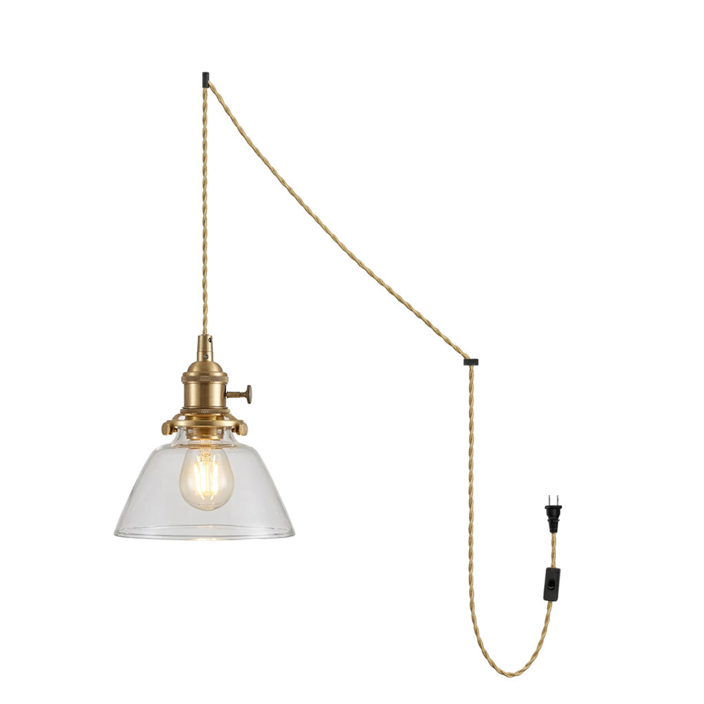 Jasmine Glass Plug In Pendant Light