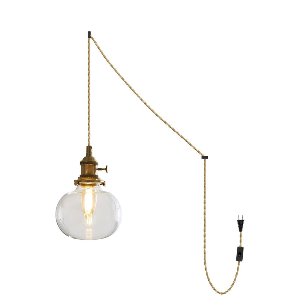 Jasmine Glass Plug In Pendant Light