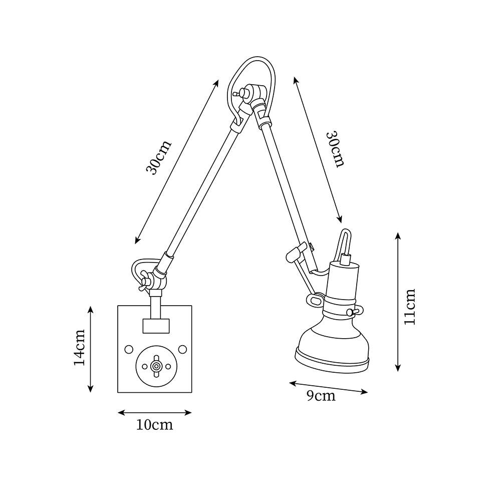 Kane Swing Arm Wall Lamp