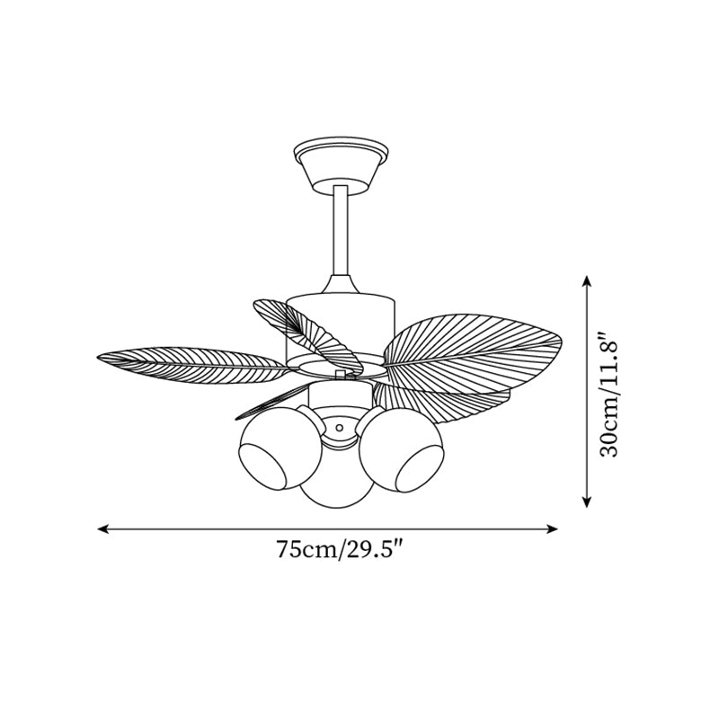 Keltic Leaf 29.5″ Ceiling Fan Light