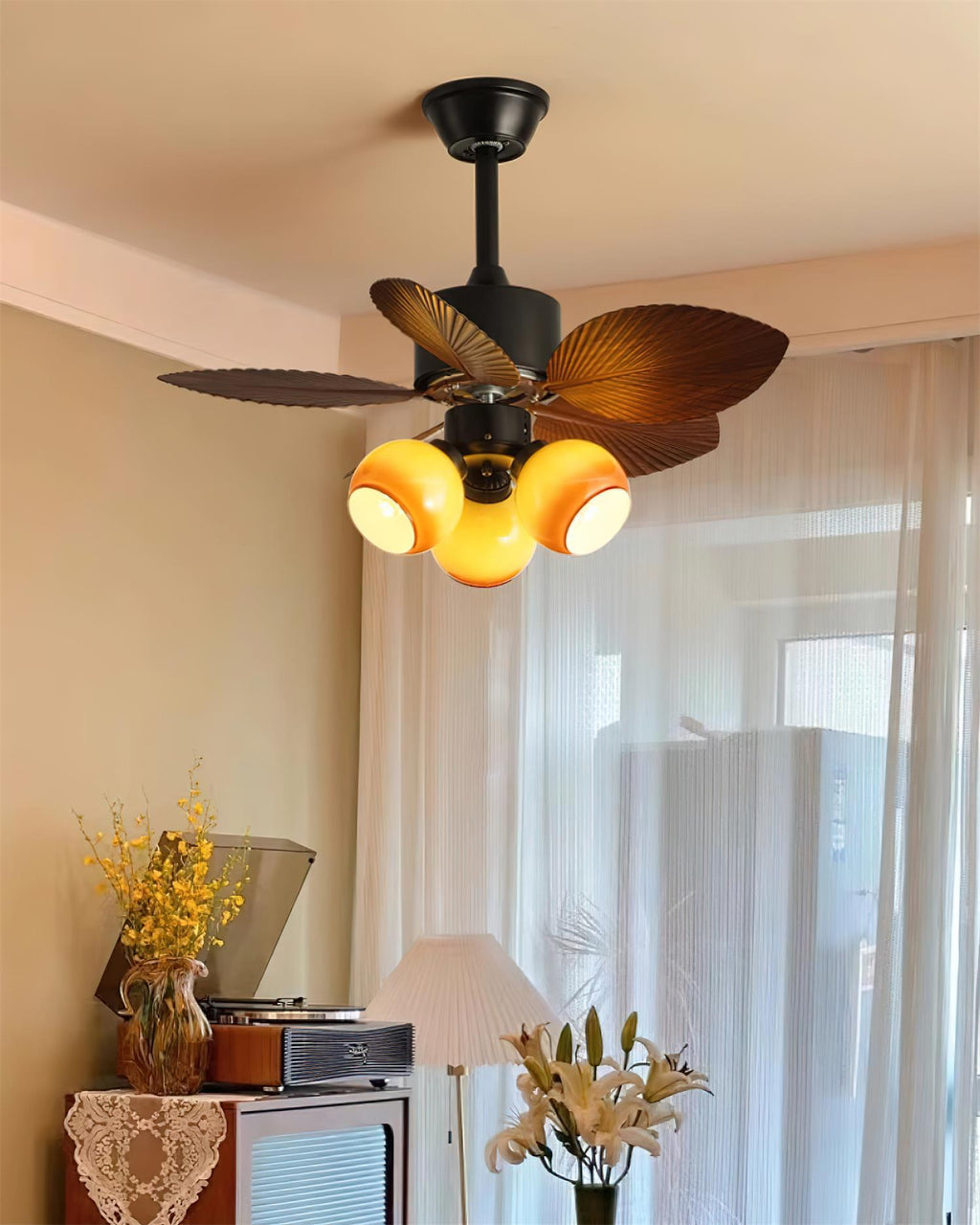 Keltic Leaf 29.5″ Ceiling Fan Light