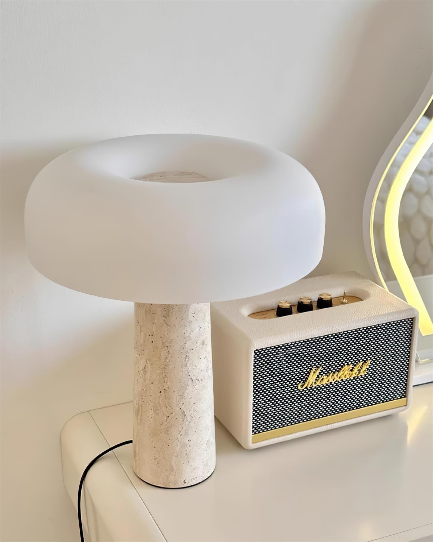 Kine Travertine Table Lamp