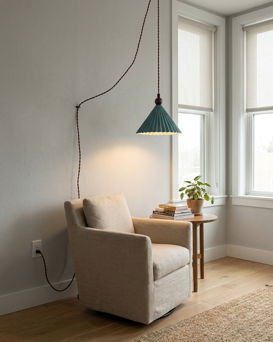 Kismet Ceramics Plug In Pendant Light