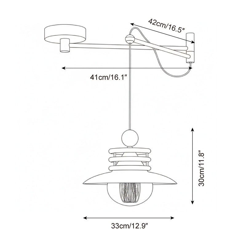 Kolora Swing Arm Pendant Lamp