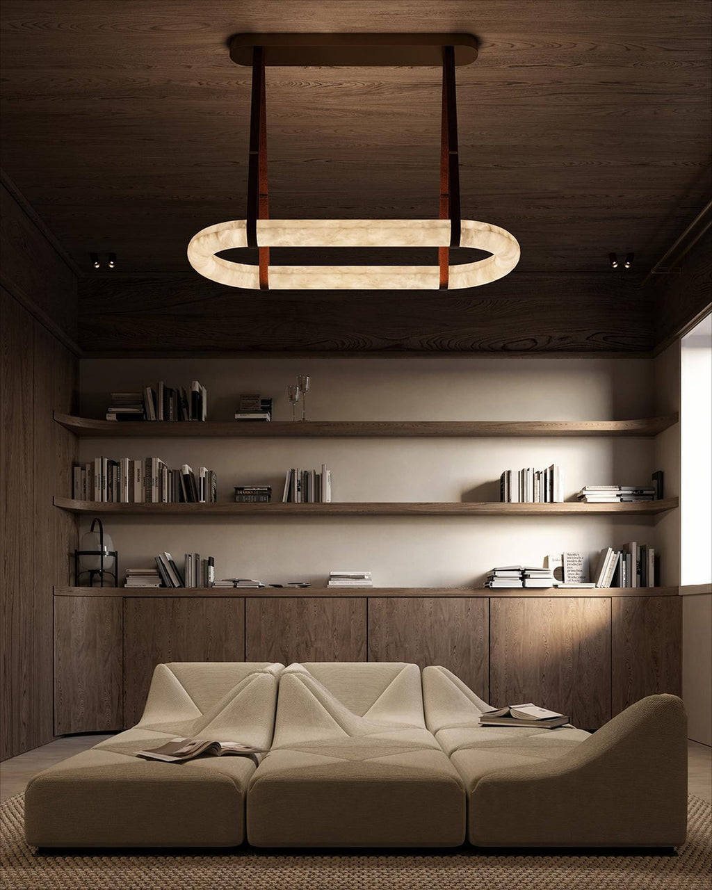 Kurve Alabaster Chandelier