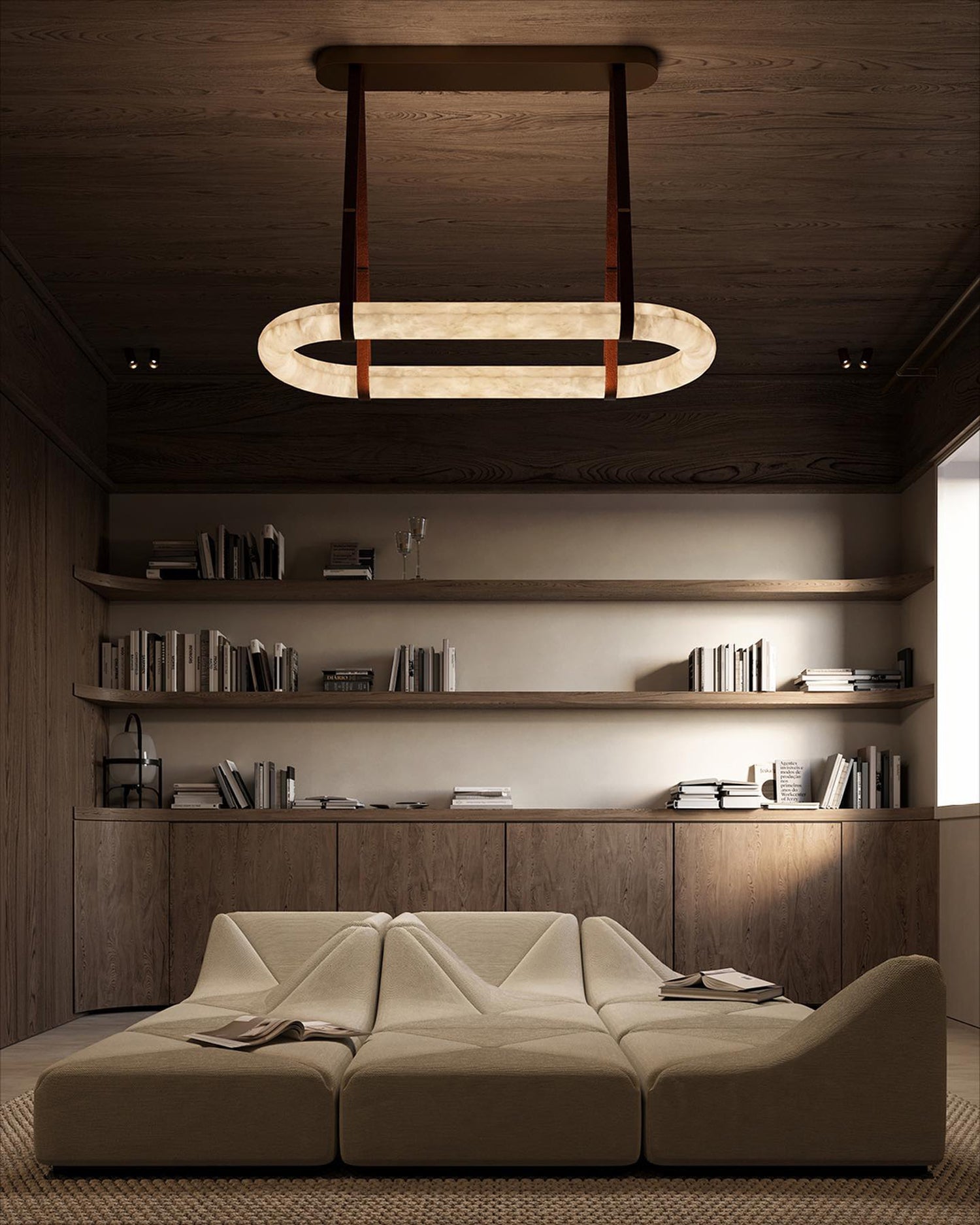 Kurve Alabaster Chandelier