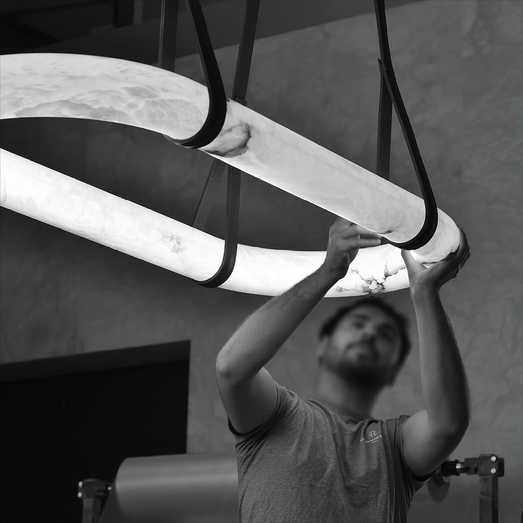 Kurve Alabaster Chandelier