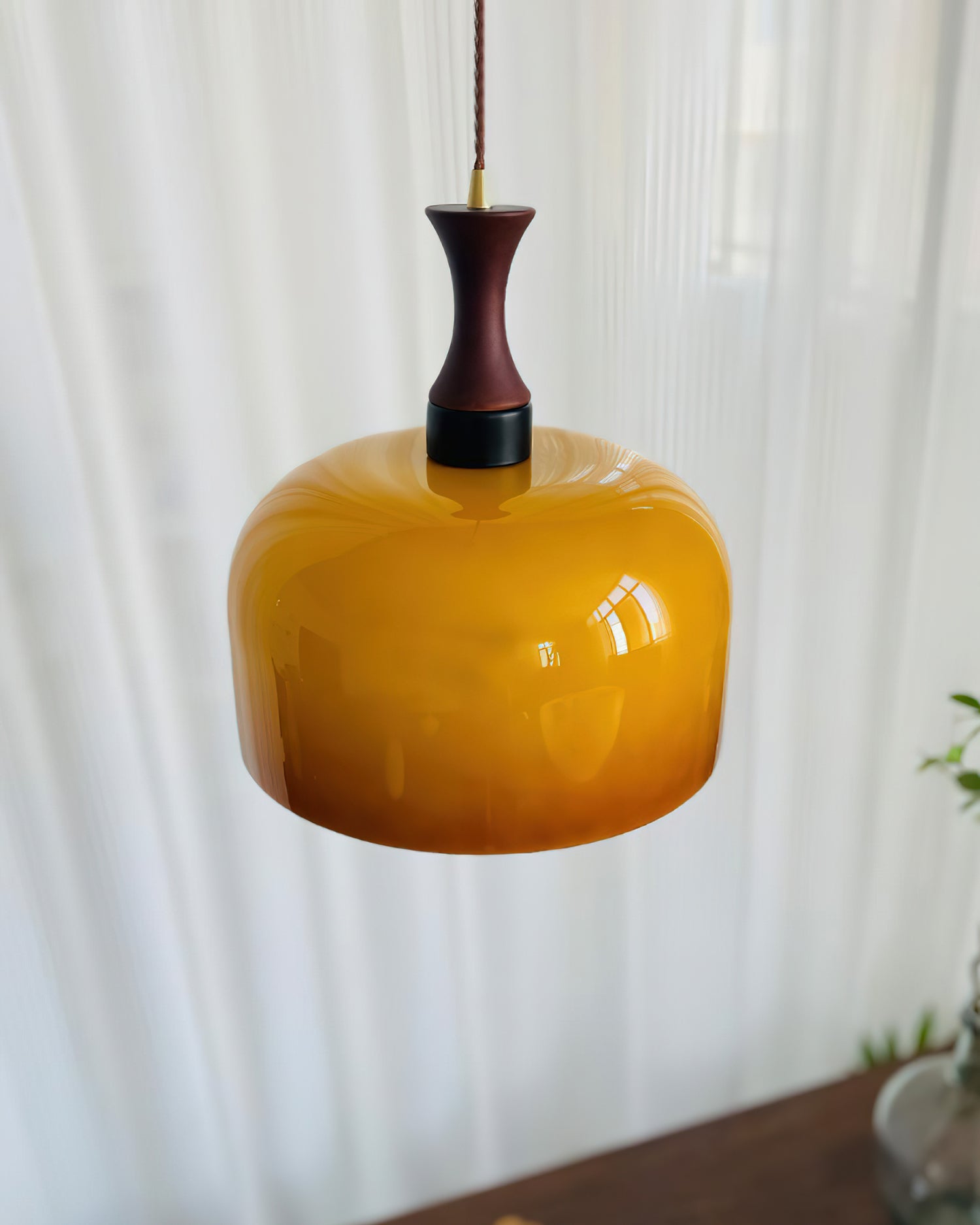 Lacey Glass Plug In Pendant Lamp