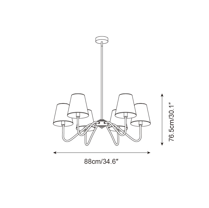 Lassen Black Chandelier