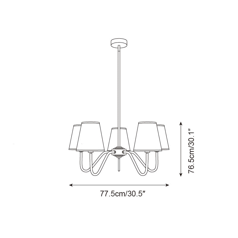 Lassen Brass Chandelier