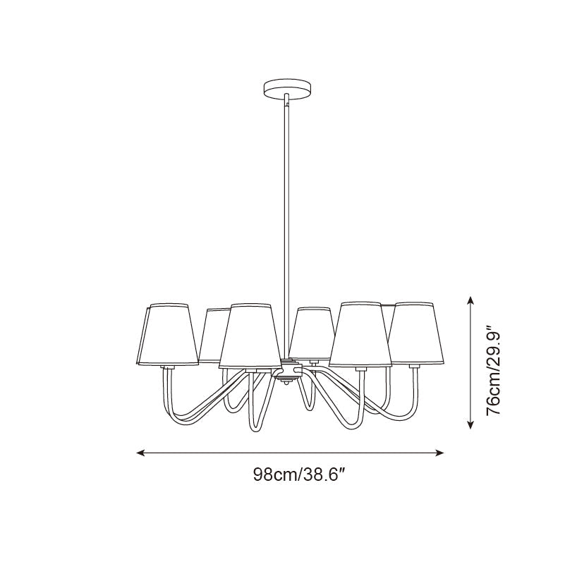 Lassen Brass Chandelier