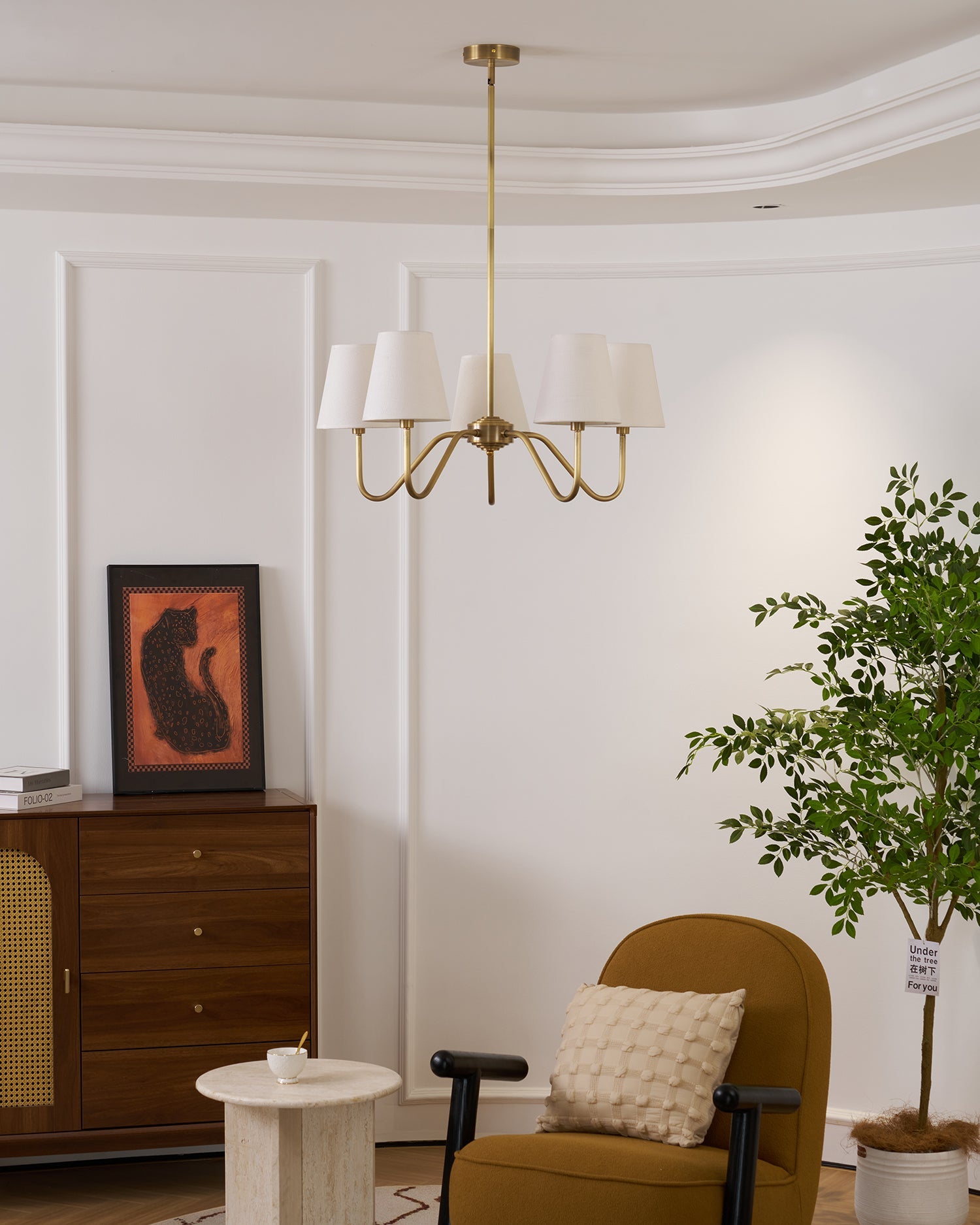 Lassen Brass Chandelier