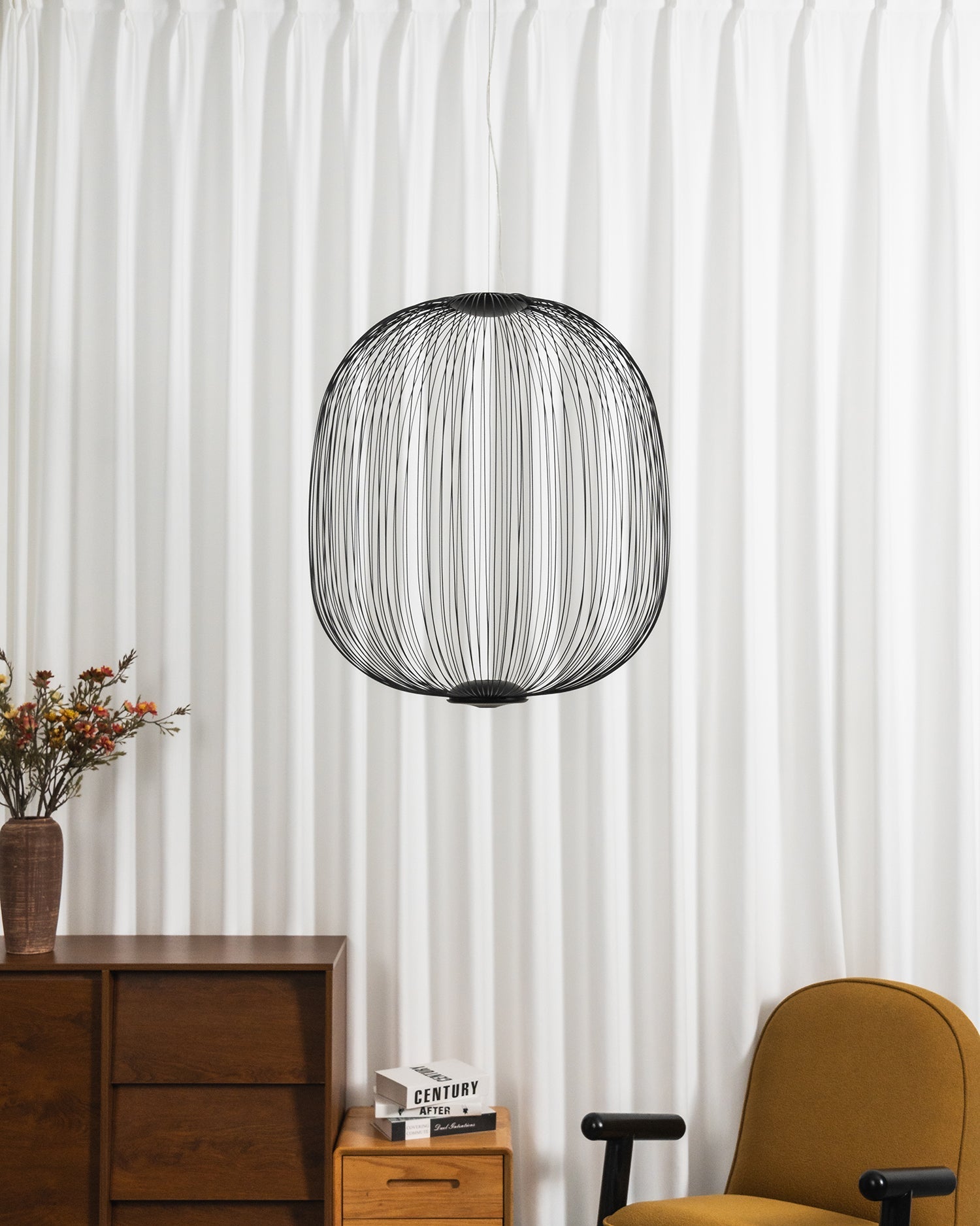 Lightweight Spokes Cage Pendant Lamp