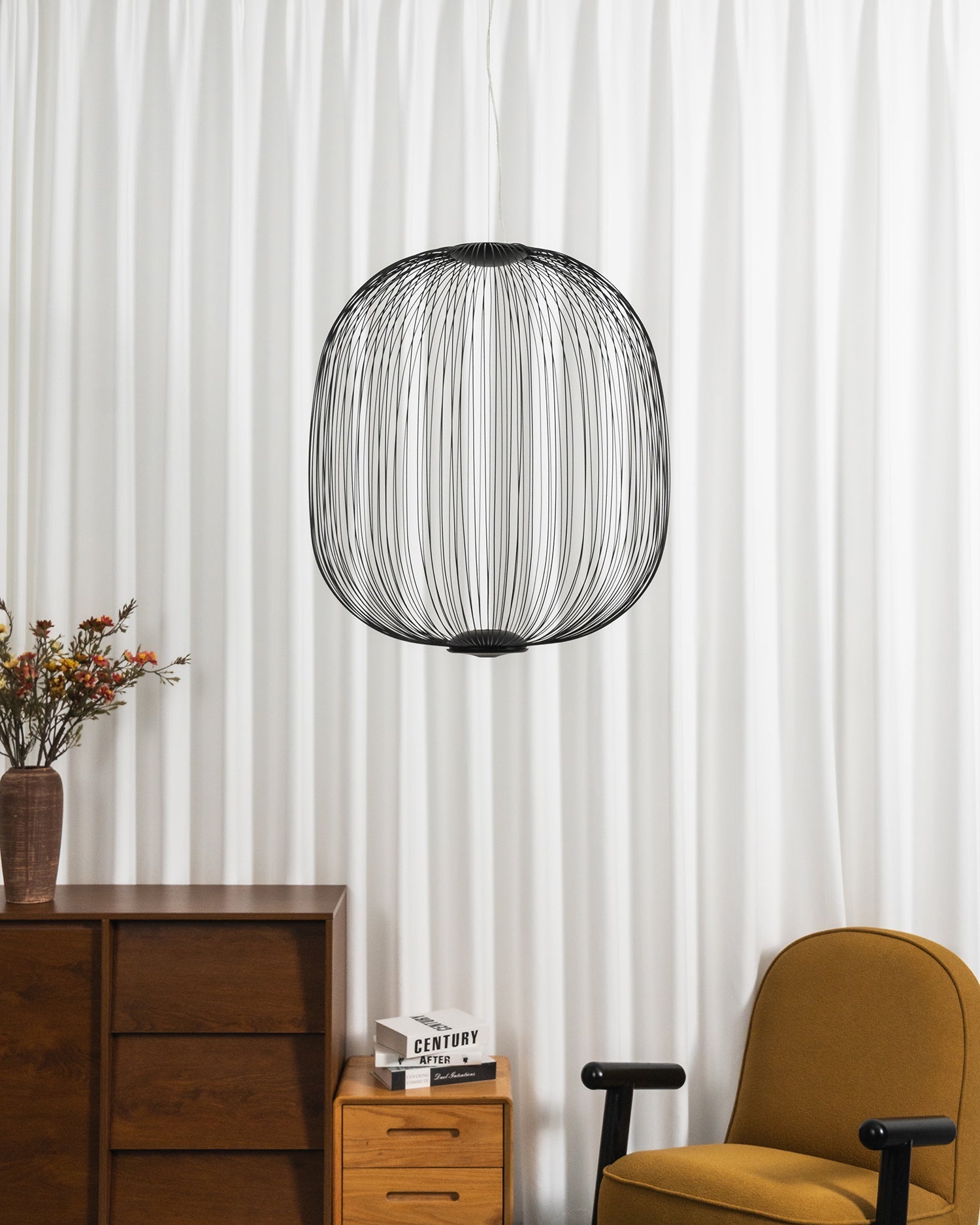 Lightweight Spokes Cage Pendant Lamp