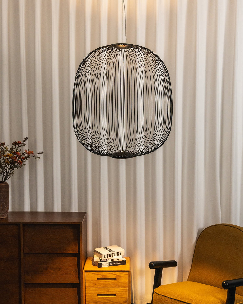 Lightweight Spokes Cage Pendant Lamp