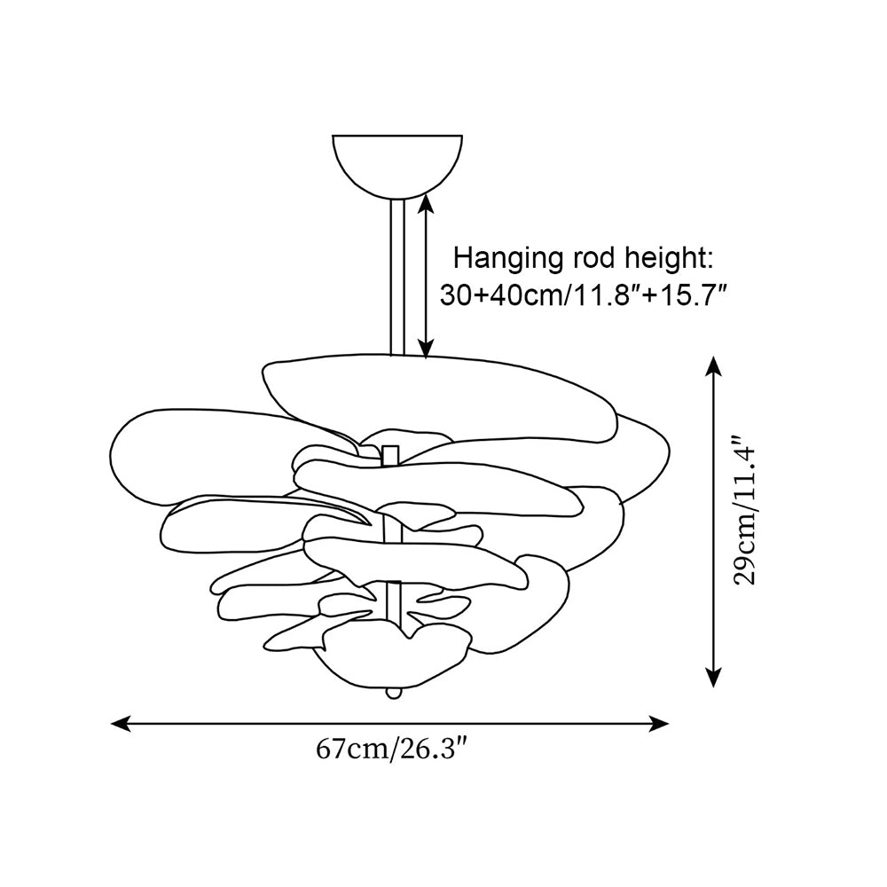 Lilypad Glass Chandelier