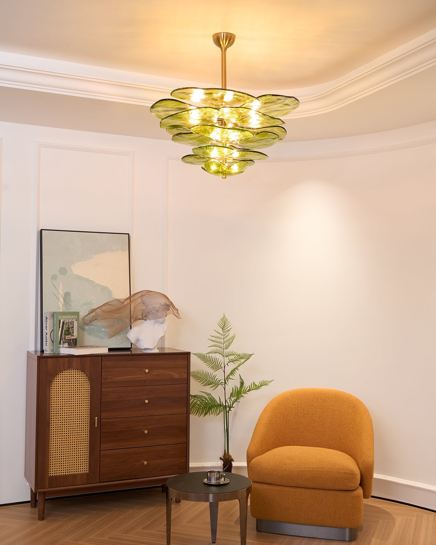 Lilypad Glass Chandelier