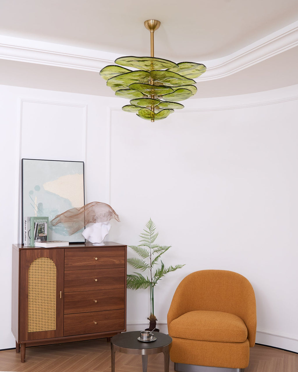 Lilypad Glass Chandelier