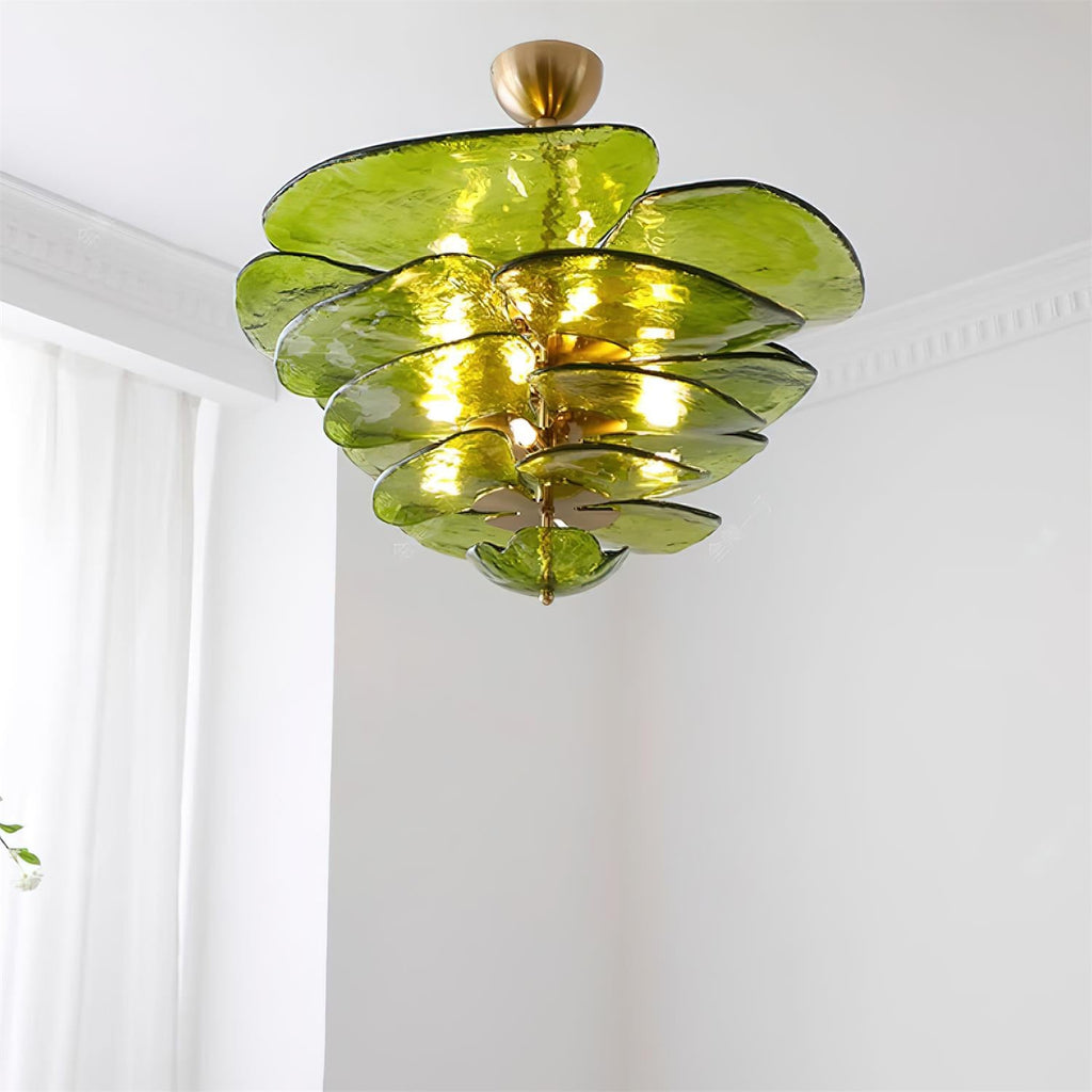 Lilypad Glass Chandelier