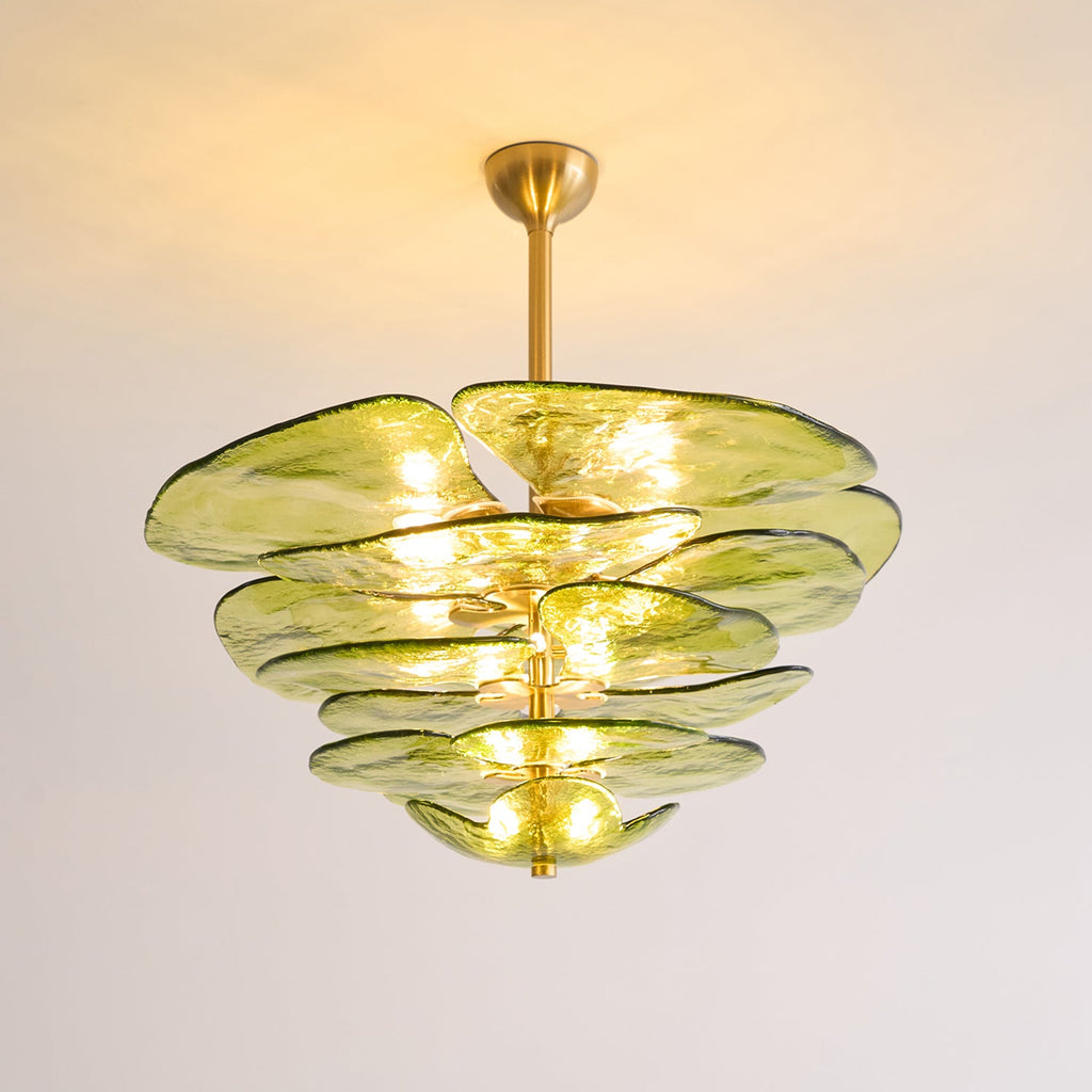 Lilypad Glass Chandelier