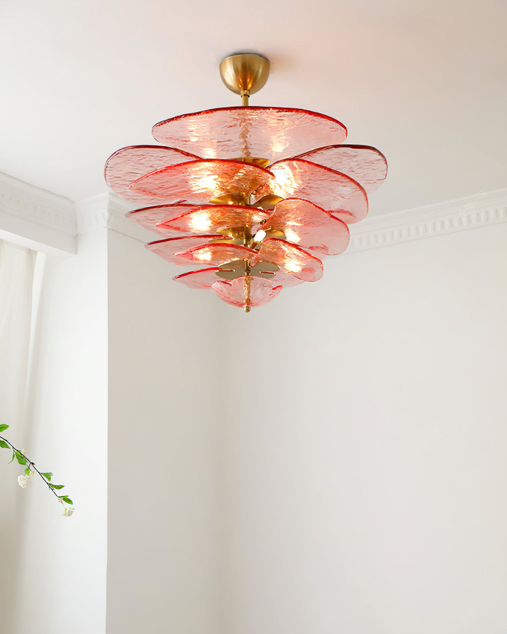 Lilypad Glass Chandelier