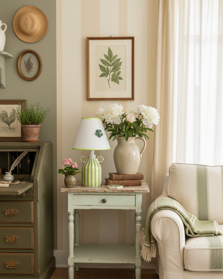 Lime Twirl Table Lamp
